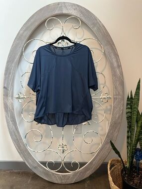 adidas Navy Short Sleeve Performance Tee